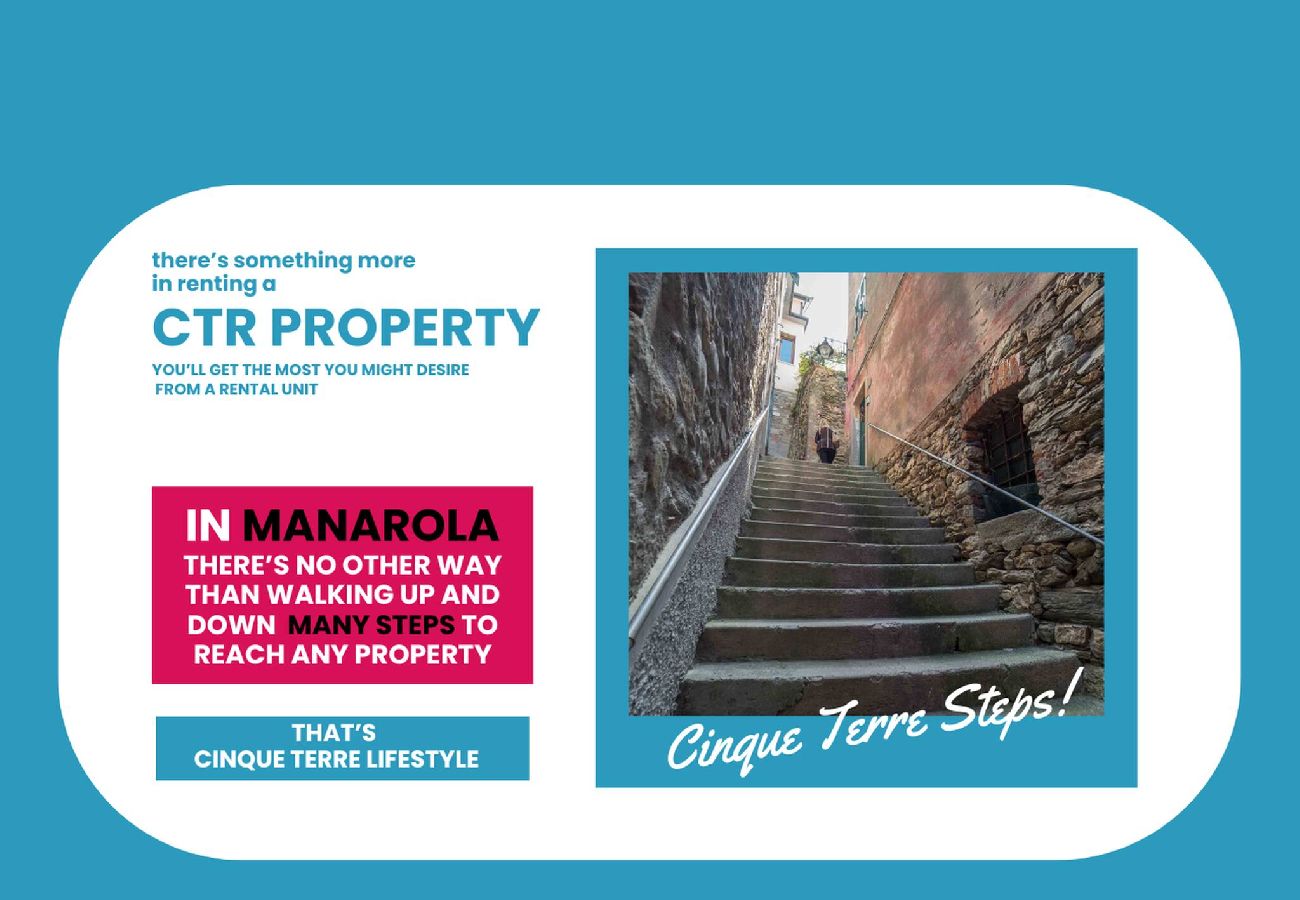 Appartamento a Manarola - La Lampara Sea View Terrace Apartment with AC