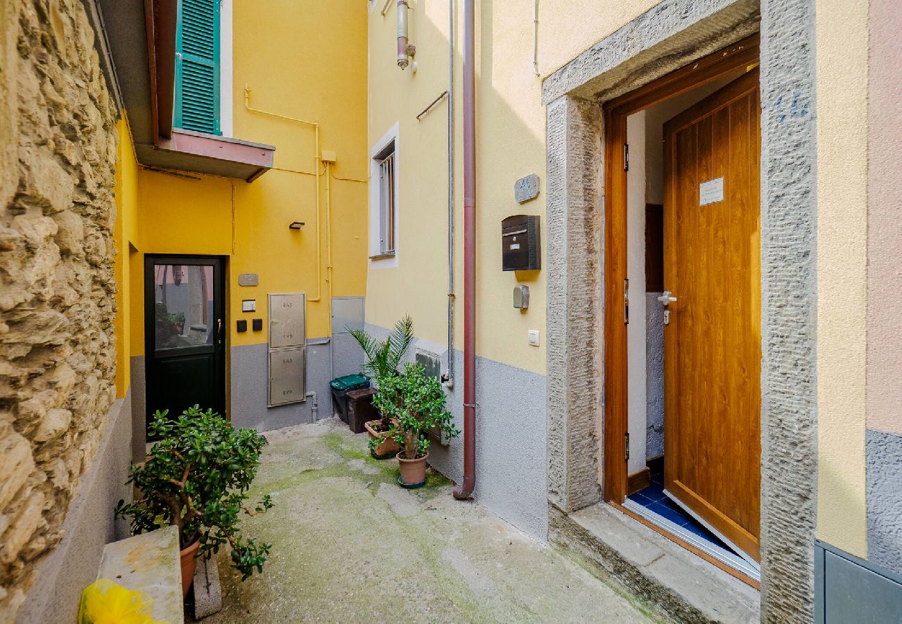 Ferienwohnung in Manarola - La Lampara Sea View Terrace Apartment with AC