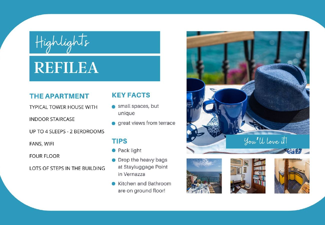 Ferienhaus in Vernazza - Refilea Sea View Tower Villa