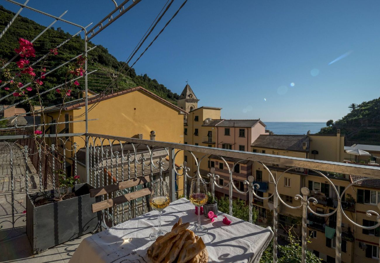 Ferienhaus in Manarola - Liersena Sea View Mini Villa with AC