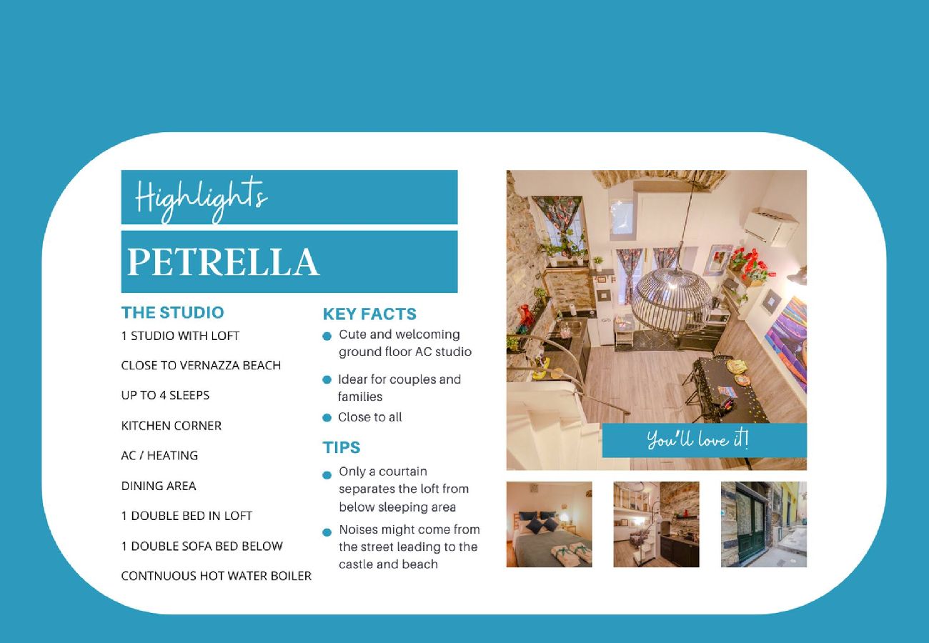 Ferienwohnung in Vernazza - Petrella´s Point Studio with AC