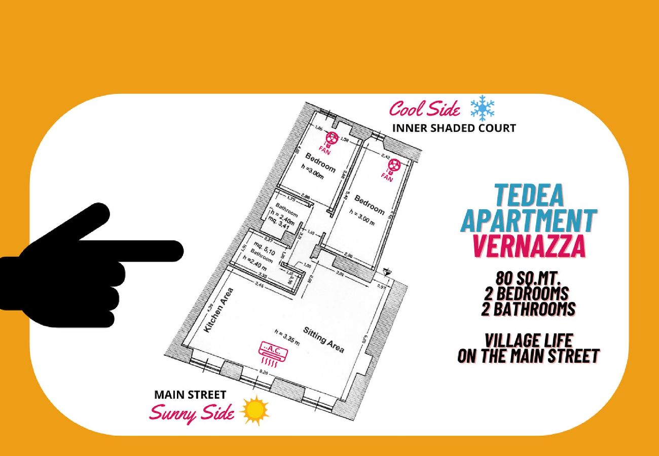 Apartamento en Vernazza - Tedea 2-bedroom 2-bathroom Exclusive Apartment