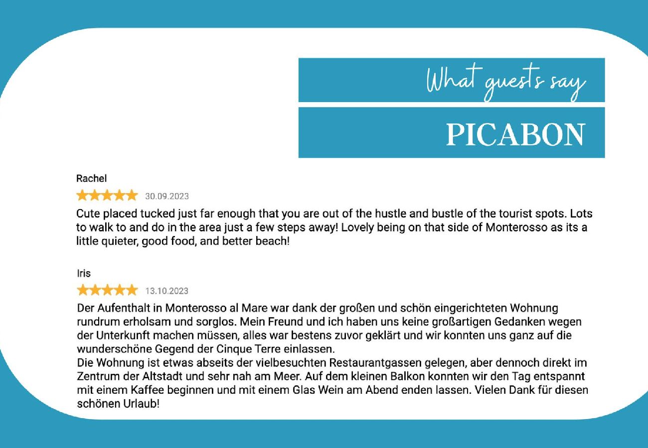 Apartamento en Monterosso al Mare - Picabon Quiet Apartment with AC & Balcony