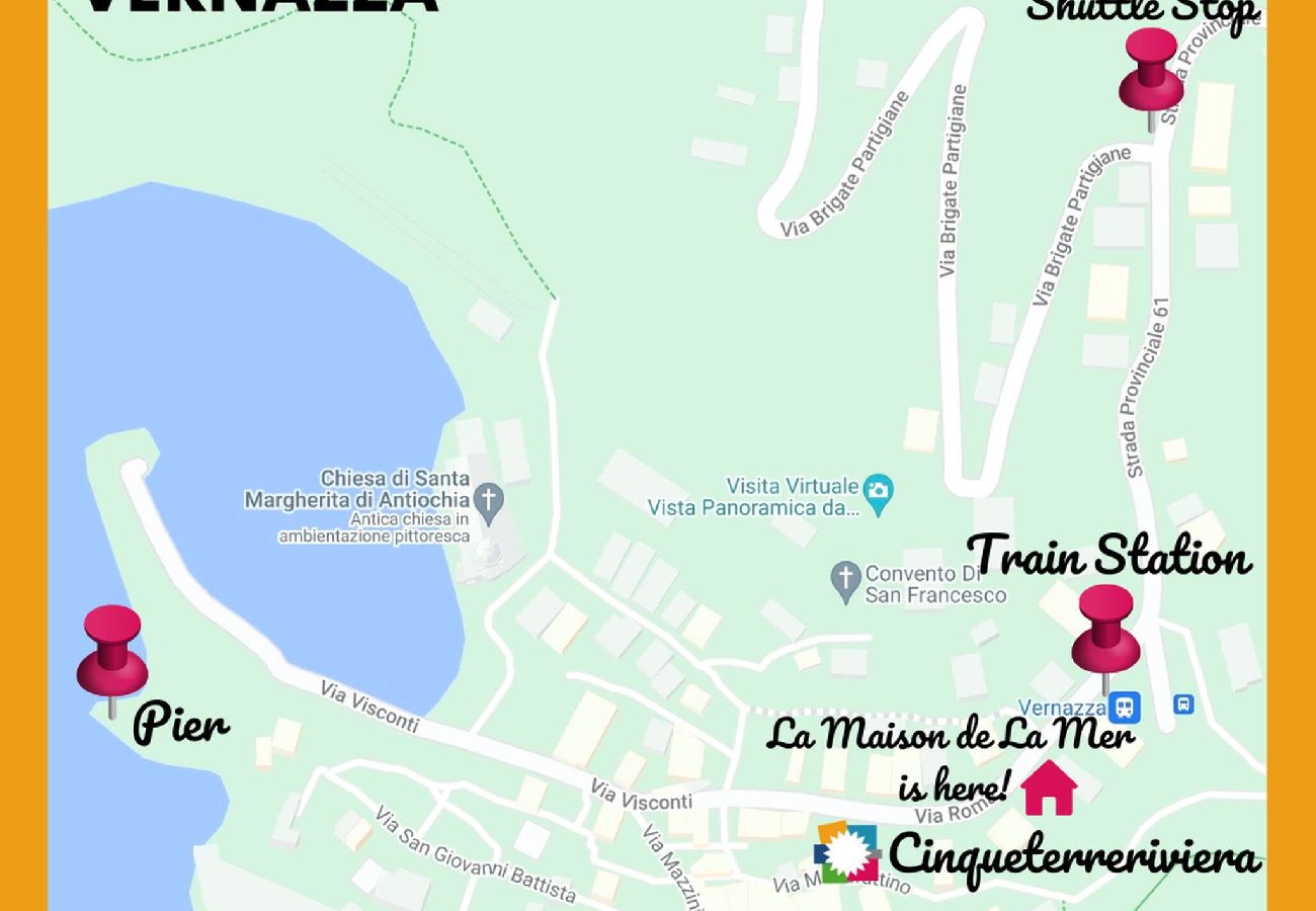 Appartement à Vernazza - La Maison de la Mer with Terrace and AC