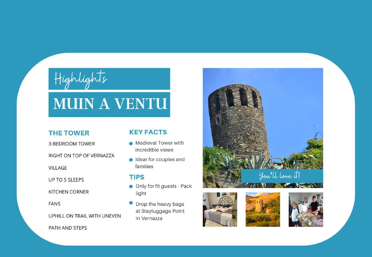 Maison à Vernazza - Muin a Ventu Historical Tower