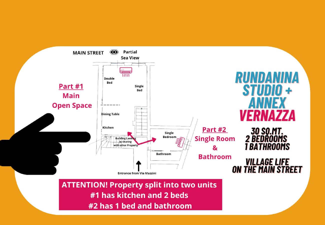 Appartement à Vernazza - Rundanina Village Life Studio plus Single Room wit