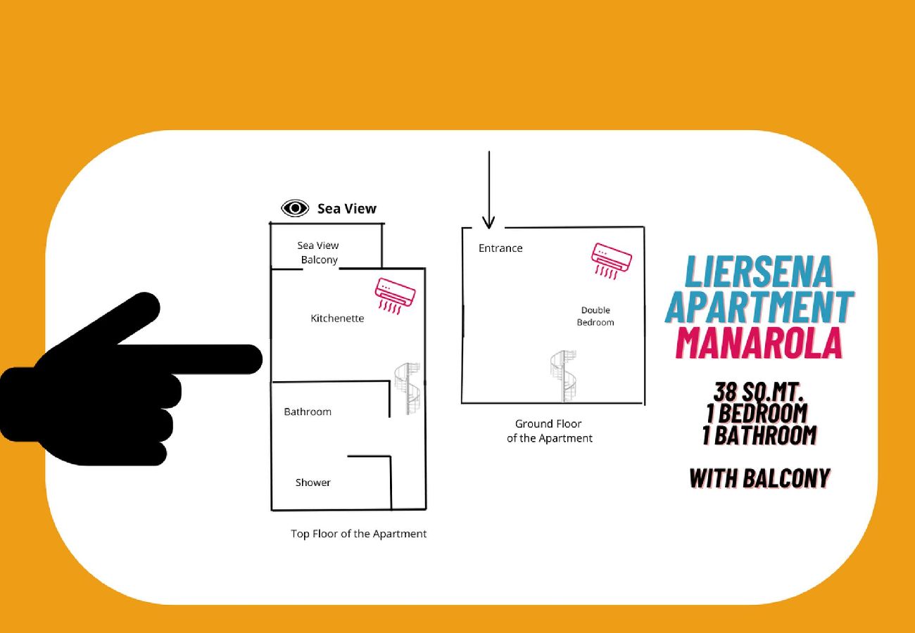 Maison à Manarola - Liersena Sea View Mini Villa with AC