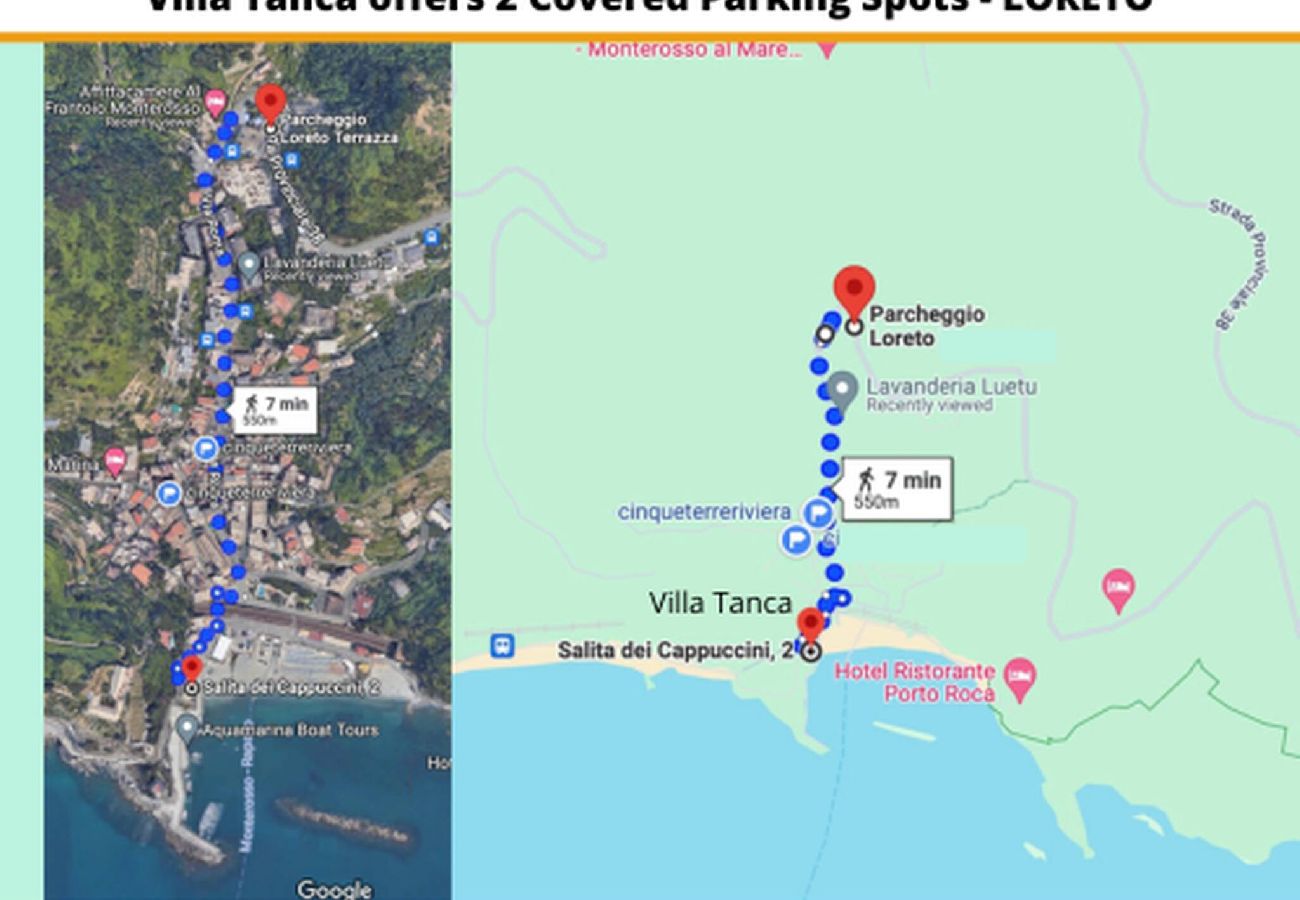 Villa em Monterosso al Mare - Villa Tanca with AC, Terrace & Views