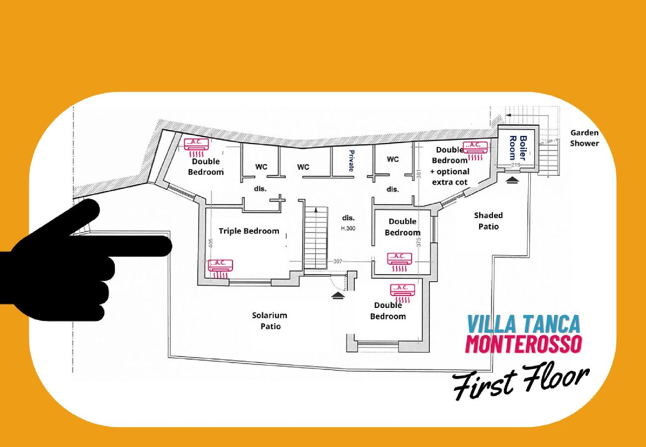 Villa em Monterosso al Mare - Villa Tanca with AC, Terrace & Views