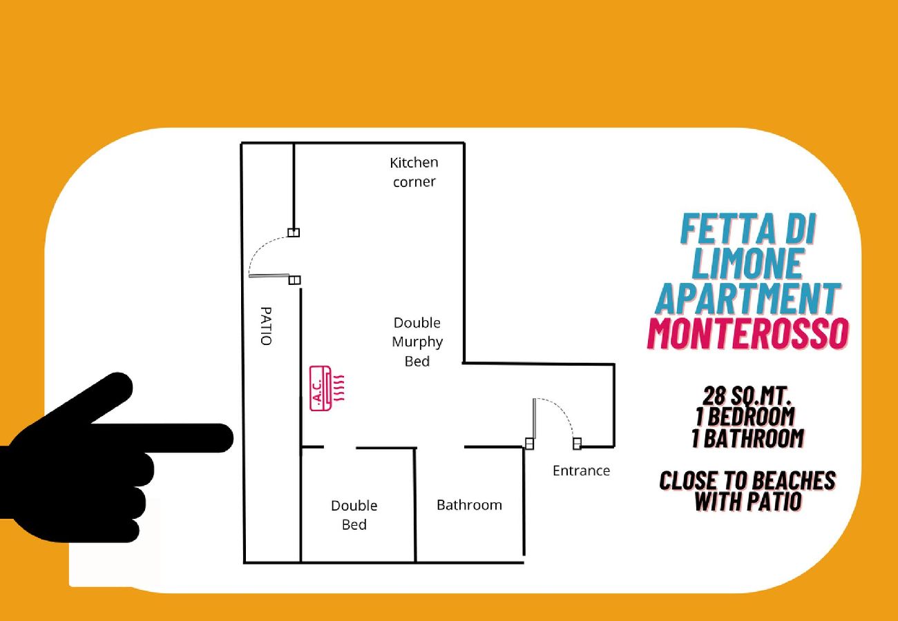 Apartamento em Monterosso al Mare - Fetta di Limone Apartment with AC and Patio