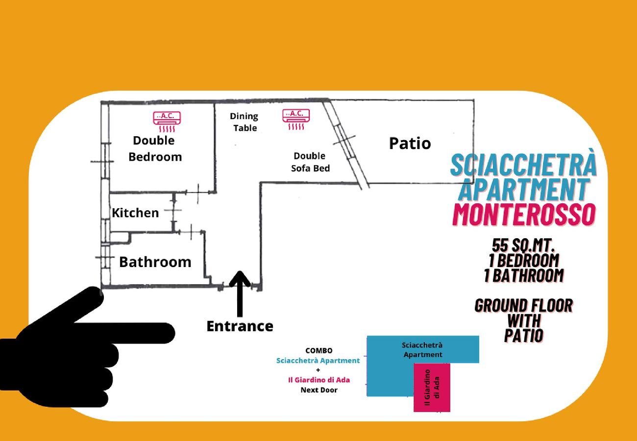 Apartamento em Monterosso al Mare - Sciacchetrà Apartment with AC & Patio